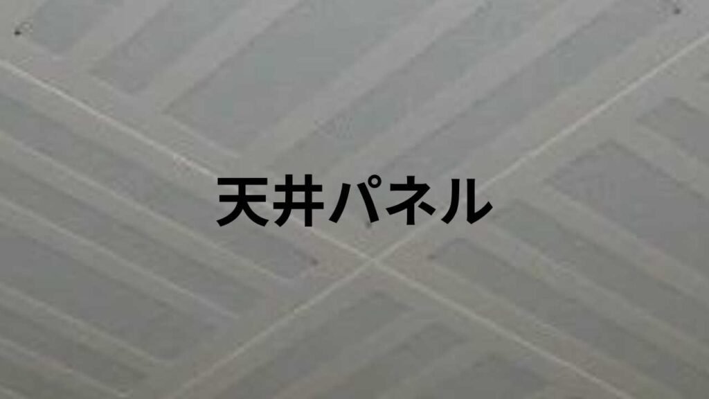 パネルでできた天井